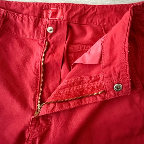 MOTHER Women’s Red No Zip Misfit Jogger Pant Size 26 Casual Travel - Picture 9 of 10